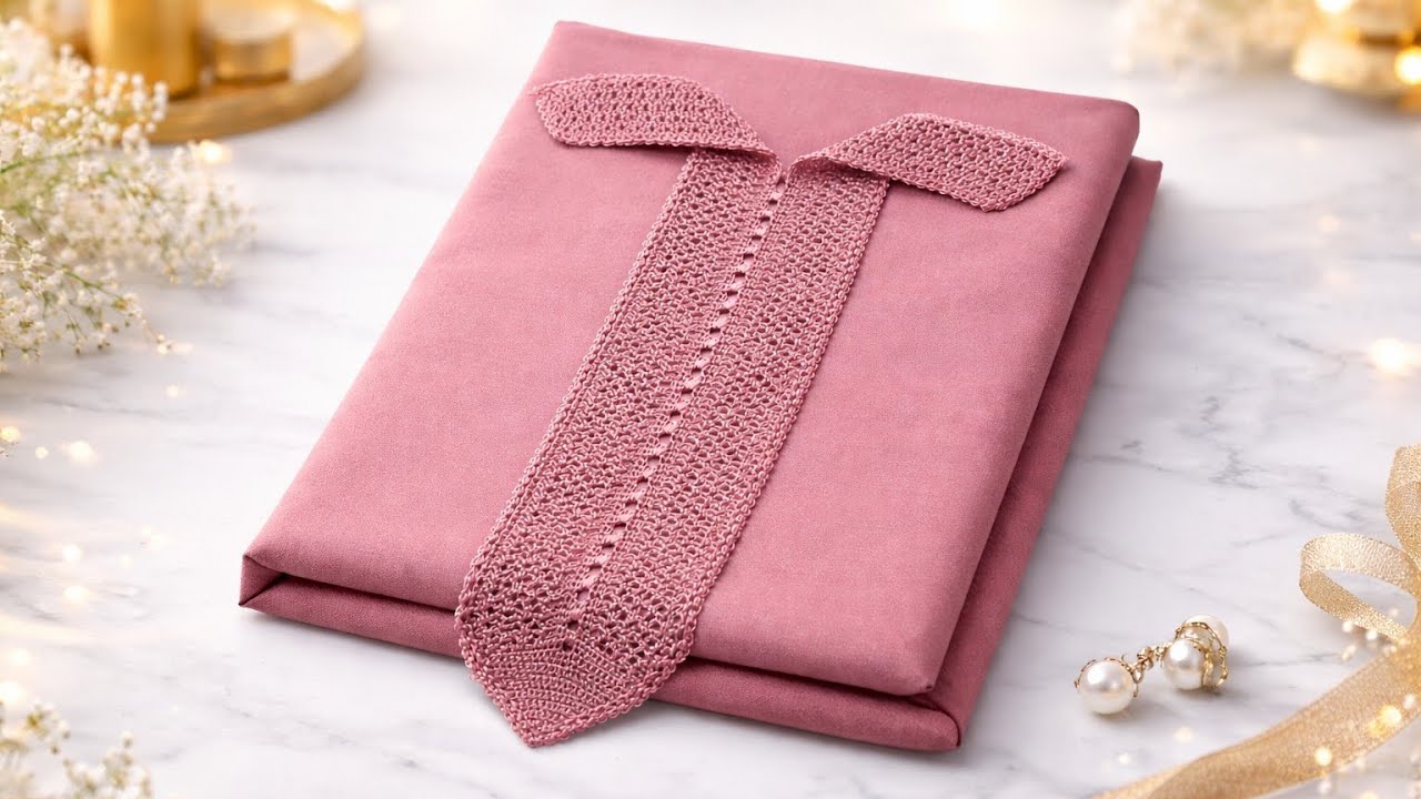 جديد الكروشي. 2026 نصف طوق..... بديل الراندة بالكروشي للجلابة والقفطان