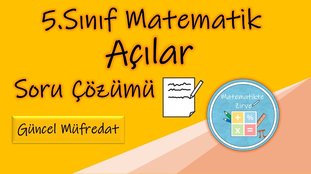 5.Sınıf Matematik | Açılar Soru Çözümü | Güncel Müfredat