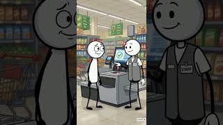 Self-Checkout Failed Him 😂🛒 #shorts Self-Checkout Failed Him 😂🛒 #shorts