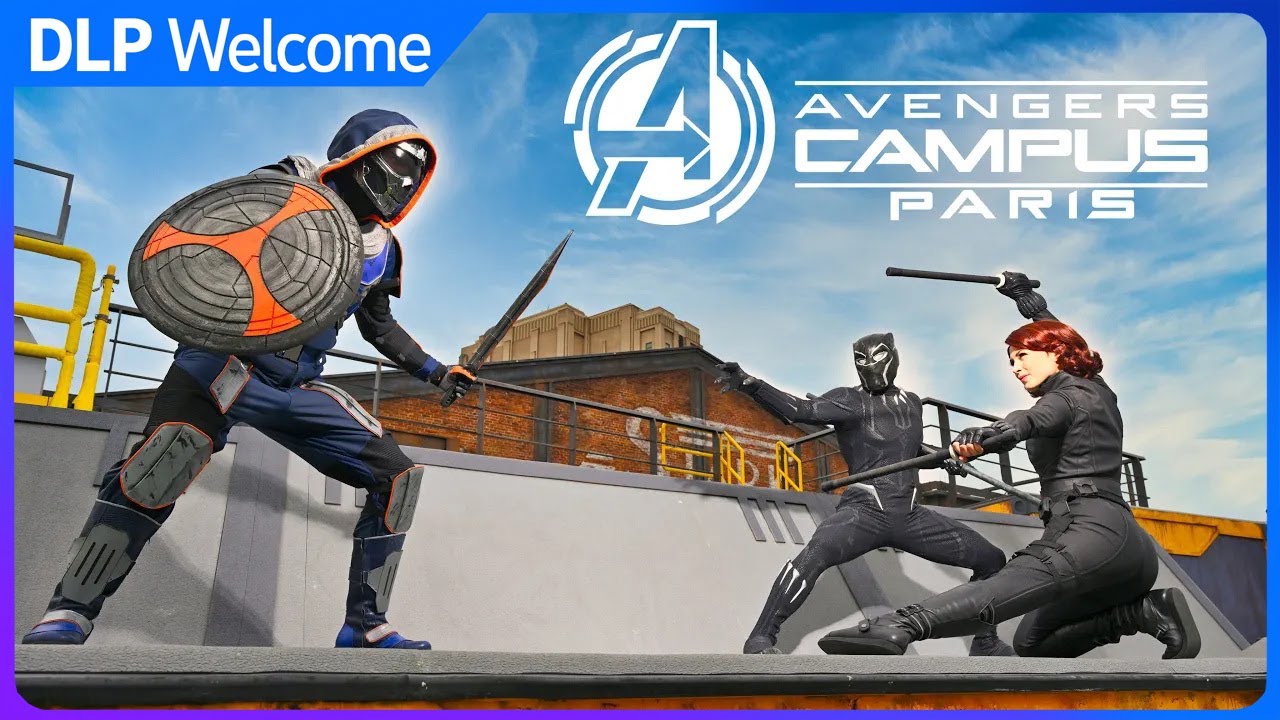 [4K] Taskmaster, Black Panther & Black Widow  - Avengers Campus Paris - Disneyland Paris