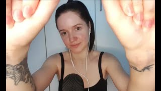 ASMR - fast pure sounds - face treatment with lotion, brushing, hand sounds, face massage