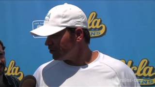 Jim Mora after practice; 9-4-12