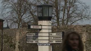 Pillar of salt road sign | Bury St Edmund | Art Deco | Unique | Fremantle stock footage | E16R11 039