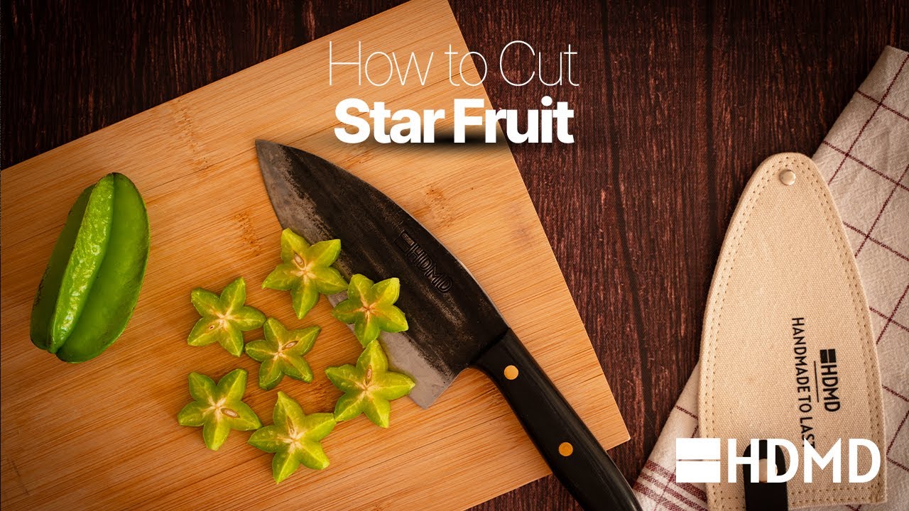 How to Cut a Star Fruit (Carambola) And Eat It! HDMD Knife Skills YouTube
