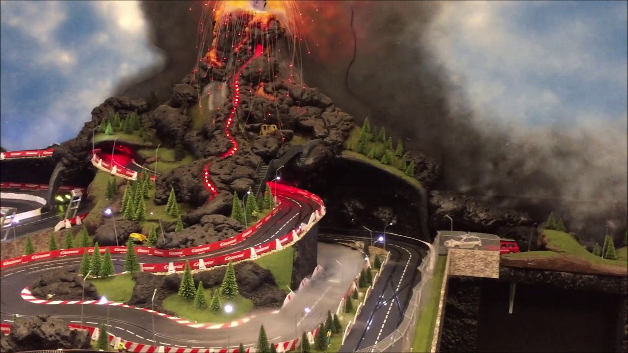Carrera Digital 124 Etnadrom slot car racing circuit on active volcano