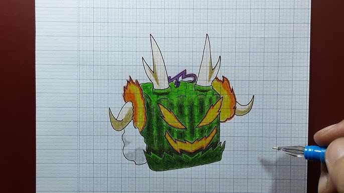 how to draw Blox Fruits Dragon 