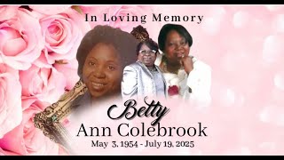 Celebration of Life for Mrs. Betty Ann Colebrook