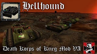Hellhound - Death Korps of Krieg Mod Voice Acting
Hellhound
Common amongst Imperial Guard Regiments, the Hellhound is an effective area of denial weapon that can burn out most targets, referred to in Kriegs local dialect as a Flammpanzer. The Krieg variant can be upgraded with a Melta or Chemical Cannon, or even just a good ol Ma Deuce that has been in service since 918 M2.
This was voice acting done by yours truly, with Chompy115 providing crew voice lines, for the Death Korps of Krieg mod for Dawn of War Soulstorm and Unification Mod. Hellhound - Death Korps of Krieg Mod Voice Acting