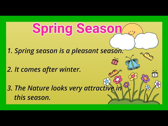10 Lines on Spring Season🍁 in English