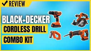 BLACK+DECKER BD4KITCDCRL 20V MAX Cordless Drill Combo Kit - Black