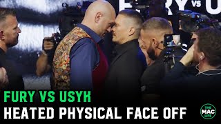 Tyson Fury vs. Oleksandr Usyk Physical Face Off: "Usyk's a f*****g p***y with an earring in!" screenshot 3