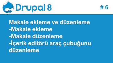 6 - Drupal 8 Eğitim Seti - Drupal 8
