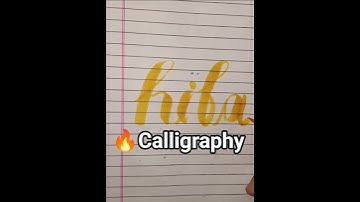 Writing “Hiba” in Satisfying Calligraphy ✍️ #shorts