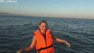 IviRoses at the Beach Swimming with a Life Jacket