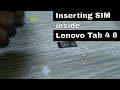 Inserting SIM inside Lenovo Tab 4 8 16 GB 8 inch with Wi-Fi+4G Tablet TB-8504X