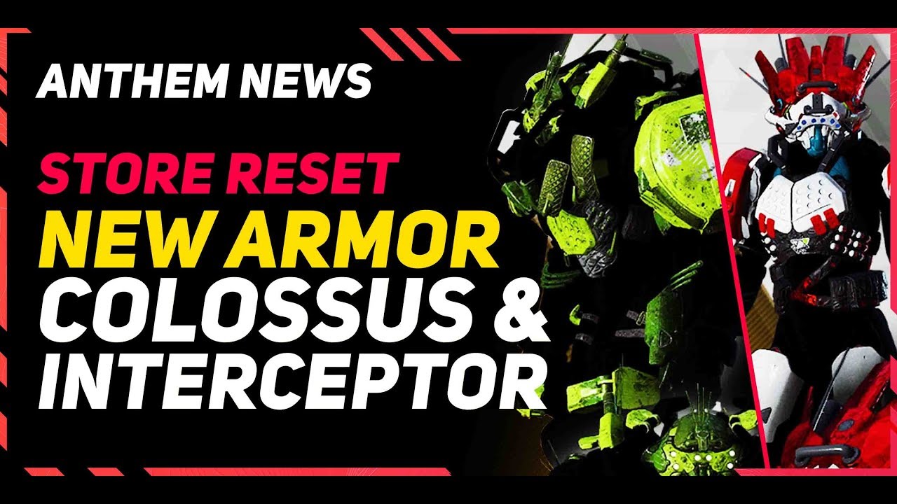 Anthem New Scar Armor for Collossus & Interceptor \\ STORE RESET