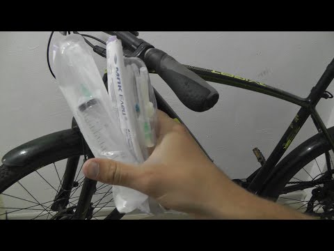 Как прокачать гидравлические тормоза на велосипеде в домашних условиях ? На примере Shimano MT200