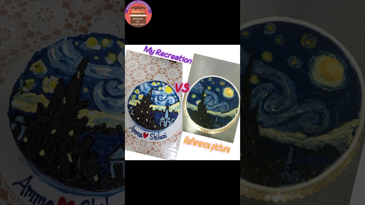 starry night theme cake🌠🌌 