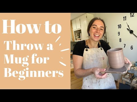 How to Center Clay on the Pottery Wheel. Throwing a Mug for Beginners.
