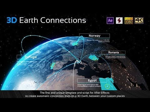 After Effects Template: 3D Earth Connections