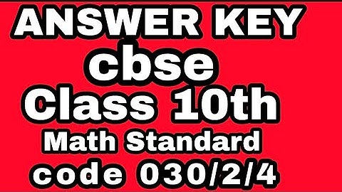 Answer key of class 10th Math Standard December 4, 2021