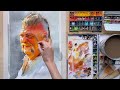 Watercolor portrait painting. Как рисовать акварелью портрет.