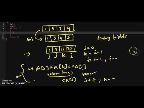 Pythagorean Triplet | Competitive Programming | Practice | Array Data Structure