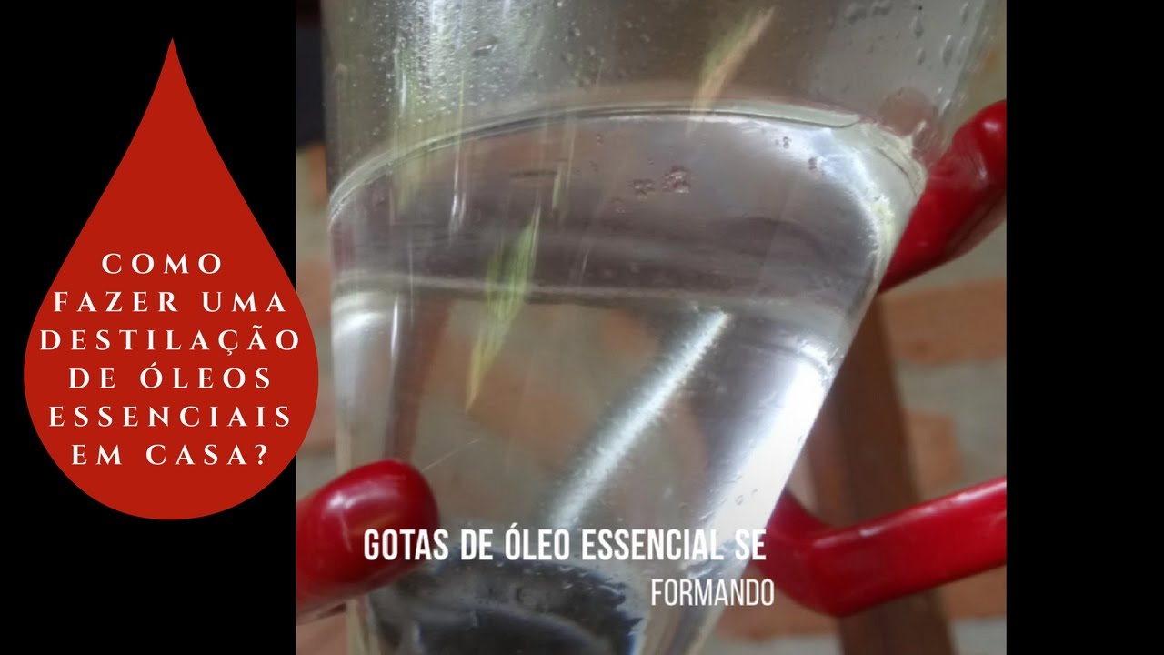 Destilação de óleo essencial em casa