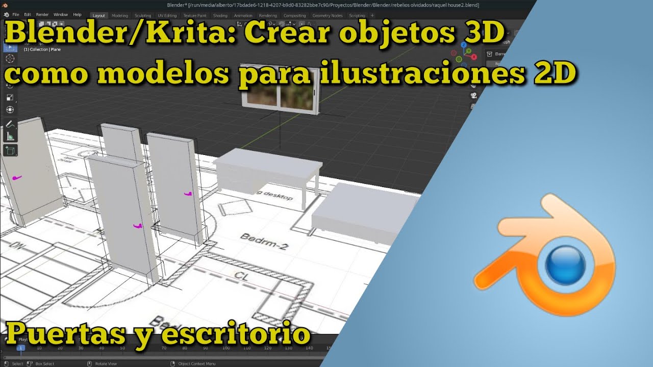 Blender/Krita: Crear objetos 3D como modelos para ilustraciones 2D ...