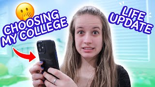 REACTING TO COLLEGE ACCEPTANCE LETTERS AND PICKING COLLEGE // Life Update