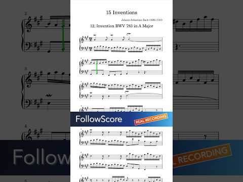 Bach Invention No 12 In A Major BWV 783 András Schiff Piano Sheet Music Real Recording 
