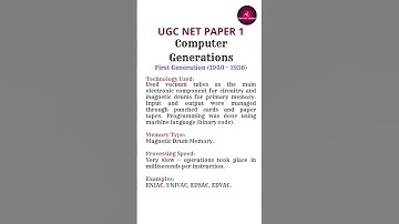Computer Generations Explained | UGC NET Paper 1 Important Topic #ugcnet #computerscience #paper1