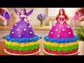 Kpop Demon Hunters Cake🎤Purple Angel Rumi vs Pink Princess Mira Battle💜💖Amazing Mini Cake Decorating
