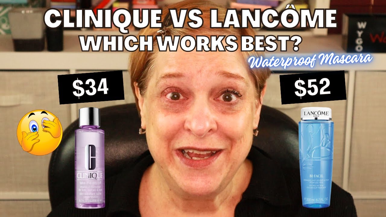 CLINIQUE VS. LANCÔME WATERPROOF MASCARA REMOVER REVIEW + DEMO WHICH