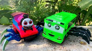 Unboxing Dan Merakit Mainan Bus Tayo Laba laba, Kereta Api Monster, Choo-choo Charles - ASMR Toys