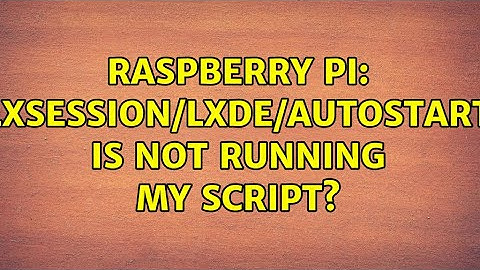 Raspberry Pi: lxsession/LXDE/autostart is not running my script?