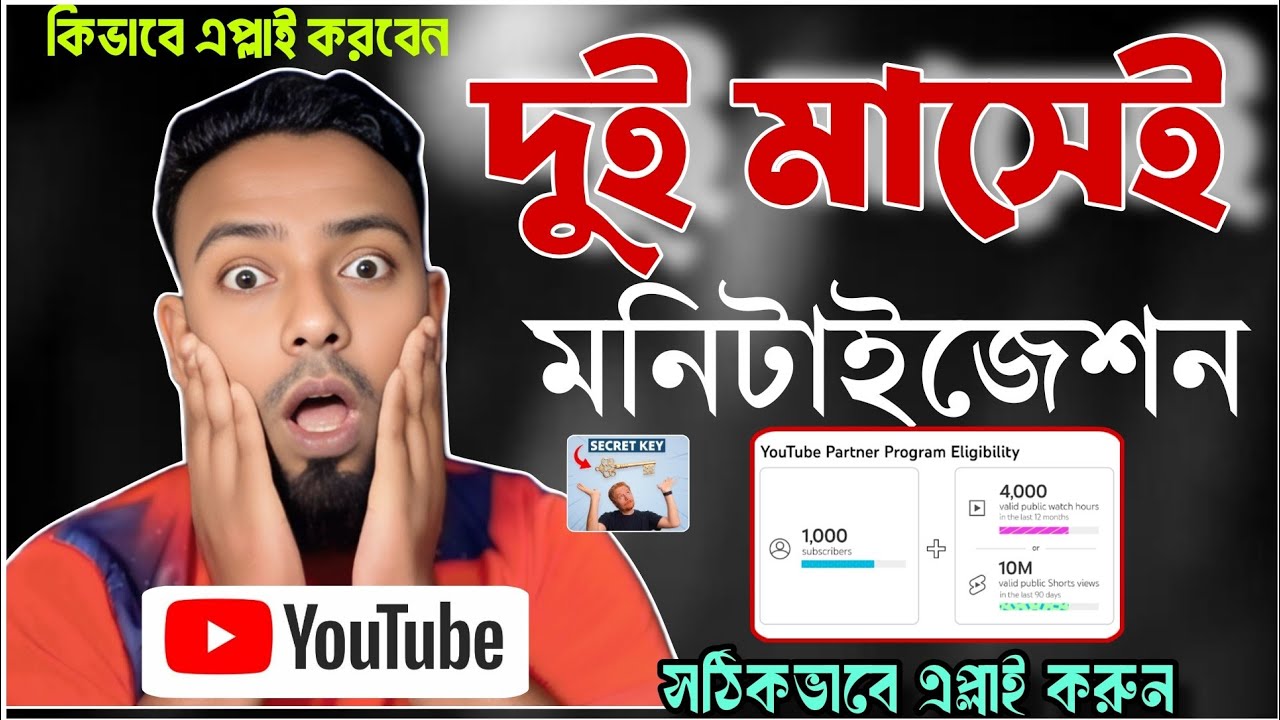 আমি যেভাবে ২ মাসে ইউটিউব মনিটাইজেশন পেলাম | Full Proof + Apply Process Bangla