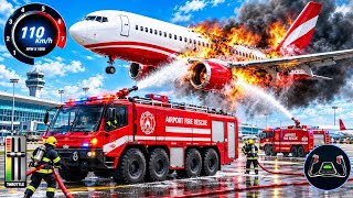 Airport Fire Rescue Simulator - Save Burning Plane Gameplay | Firefighter Game screenshot 1