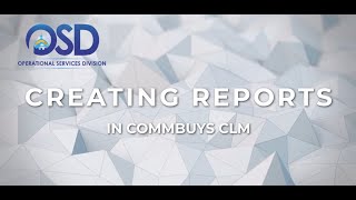 Creating Reports in CLM