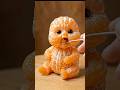 Feeding the Cutest Tiny Orange Baby! Food Art Comes to Life#Fruit Art#FoodCarvin #shorts