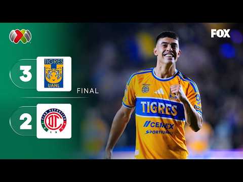 Tigres 3-2 Toluca | RESUMEN | Liga MX | Jornada 11 | Apertura 2026