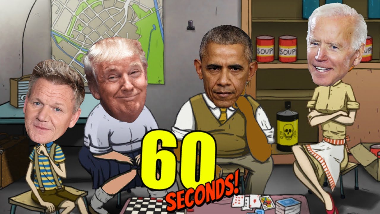 Обама, Трамп и Байден играют в «60 СЕКУНД»! (При участии Гордона Рамзи)