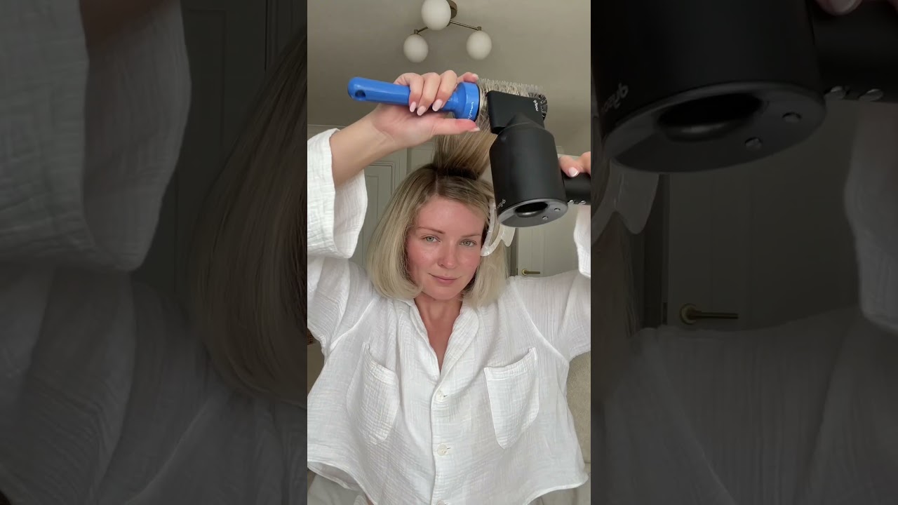 Washing and styling my blonde bob / bouncy blowy dry at home 