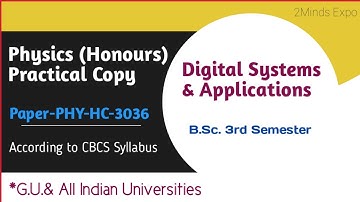 bsc 3rd sem physics practical |bsc physics honours practical copy | Digital Systems and Applications