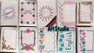 20 EASIEST BORDER DESIGNS/PROJECT WORK DESIGNS/NOTEBOOK/COVER/FRONT PAGE DESIGNS FOR SCHOOL PROJECTS