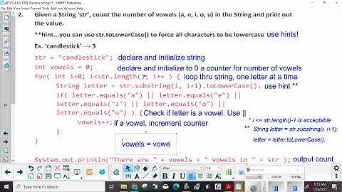 AP CS A U2 FRQ Practice Strings