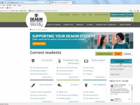 How to navigate to the PRE CloudDeakin login site