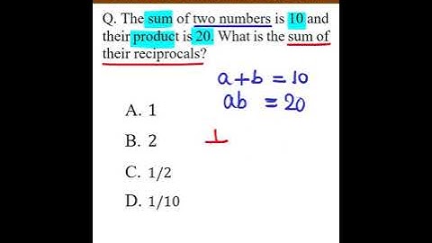 Sum of 2 Numbers & Reciprocals #shorts #maths #numbers #reciprocal #sum #mathpractice