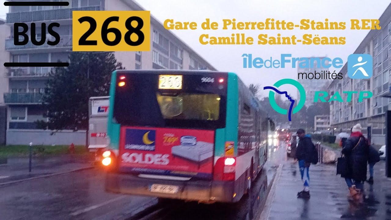 Bus 268 Ratp man lion's city Le Trajet Entre Gare de Pierrefitte-Stains ...