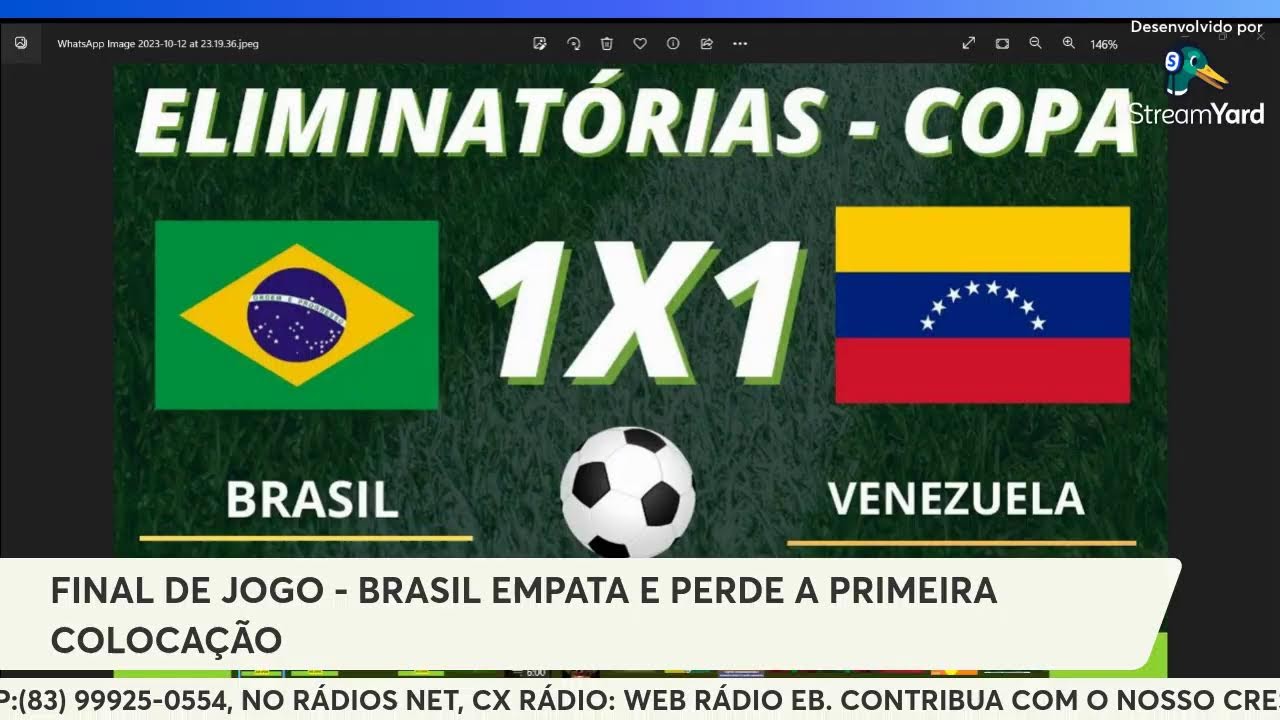 BRASIL X VENEZUELA: ONDE ASSISTIR AO VIVO, HORÁRIO E ESCALAÇÕES PELAS  ELIMINATÓRIAS DA COPA DO MUNDO 